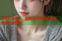免费在线平台，轻松生成和分享内容，体验无限可能