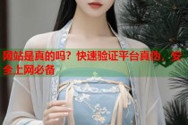 网站是真的吗？快速验证平台真伪，安全上网必备
