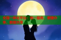 全国一体化平台：统一服务、便捷办事、数据共享
