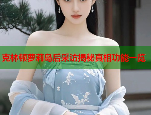 克林顿萝莉岛后采访揭秘真相功能一览  第1张