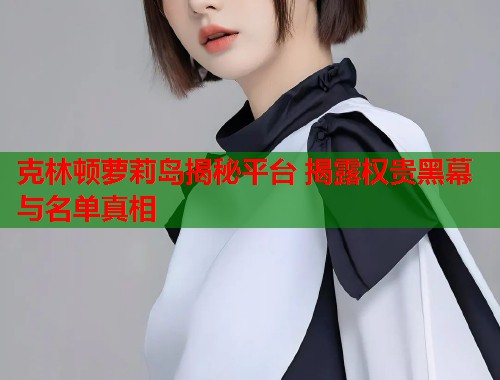 克林顿萝莉岛揭秘平台 揭露权贵黑幕与名单真相  第1张