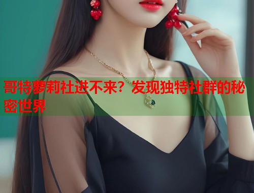 哥特萝莉社进不来？发现独特社群的秘密世界  第1张