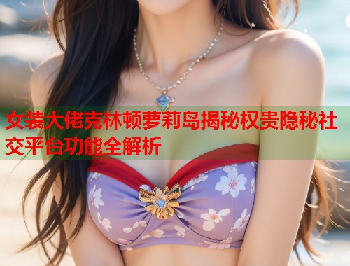 女装大佬克林顿萝莉岛揭秘权贵隐秘社交平台功能全解析  第2张