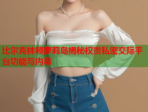 比尔克林顿萝莉岛揭秘权贵私密交际平台功能与内幕  第1张