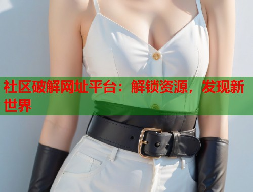 社区破解网址平台：解锁资源，发现新世界  第2张